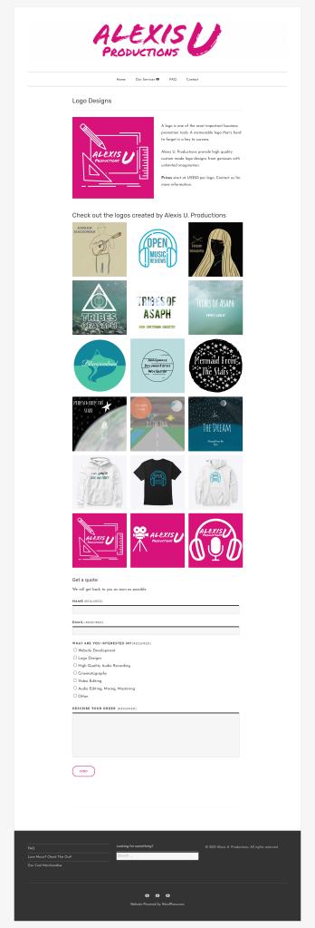 Alexis U. Productions - Logo Design